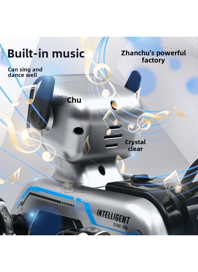Children's Eight-wheel Stunt Mechanical Dog Intelligent Gesture Induction Spray Drift Climbing Deformation Electric Remote Control Toy Dog-Color:Eight-wheel Stunt Mechanical Dog-single Control-Specification:Great Value Dual Battery  - Image 5