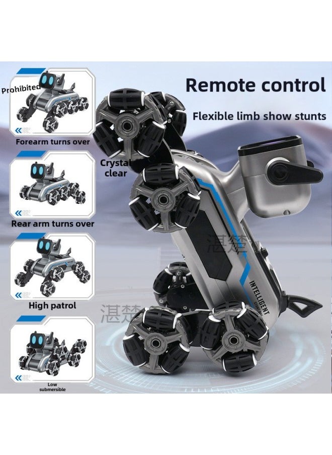 Children's Eight-wheel Stunt Mechanical Dog Intelligent Gesture Induction Spray Drift Climbing Deformation Electric Remote Control Toy Dog-Color:Eight-wheel Stunt Mechanical Dog-single Control-Specification:Great Value Dual Battery  - Image 3