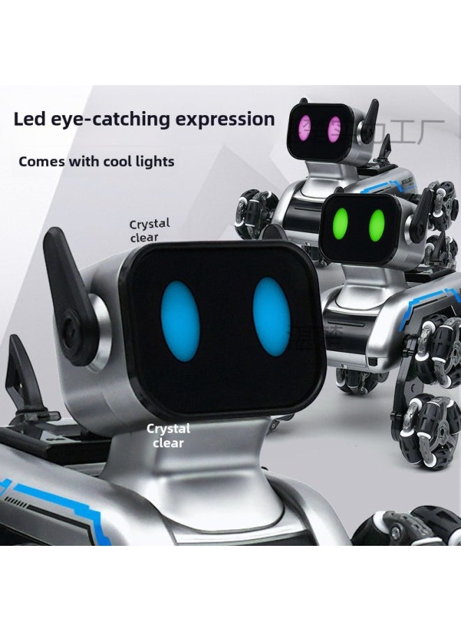 Children's Eight-wheel Stunt Mechanical Dog Intelligent Gesture Induction Spray Drift Climbing Deformation Electric Remote Control Toy Dog-Color:Eight-wheel Stunt Mechanical Dog-single Control-Specification:Great Value Dual Battery  - Image 4