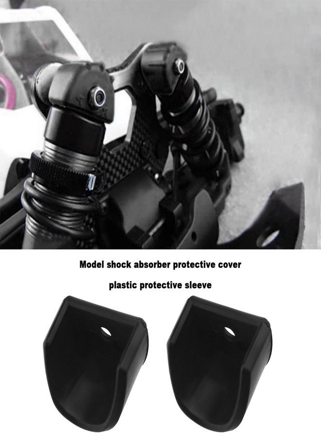 Create idea 4Pcs RC Shock Absorption Cover Plastic RC Damping Cover RC Shock Absorber Cap Fit for 1/8 1/10 Remote Control Car Accessories Black - Image 2