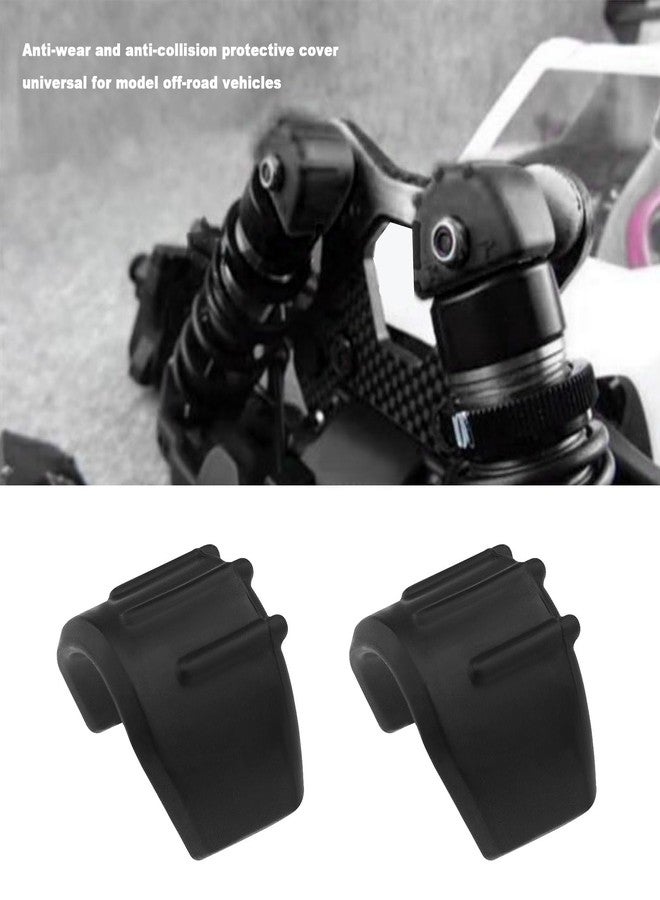 Create idea 4Pcs RC Shock Absorption Cover Plastic RC Damping Cover RC Shock Absorber Cap Fit for 1/8 1/10 Remote Control Car Accessories Black - Image 3
