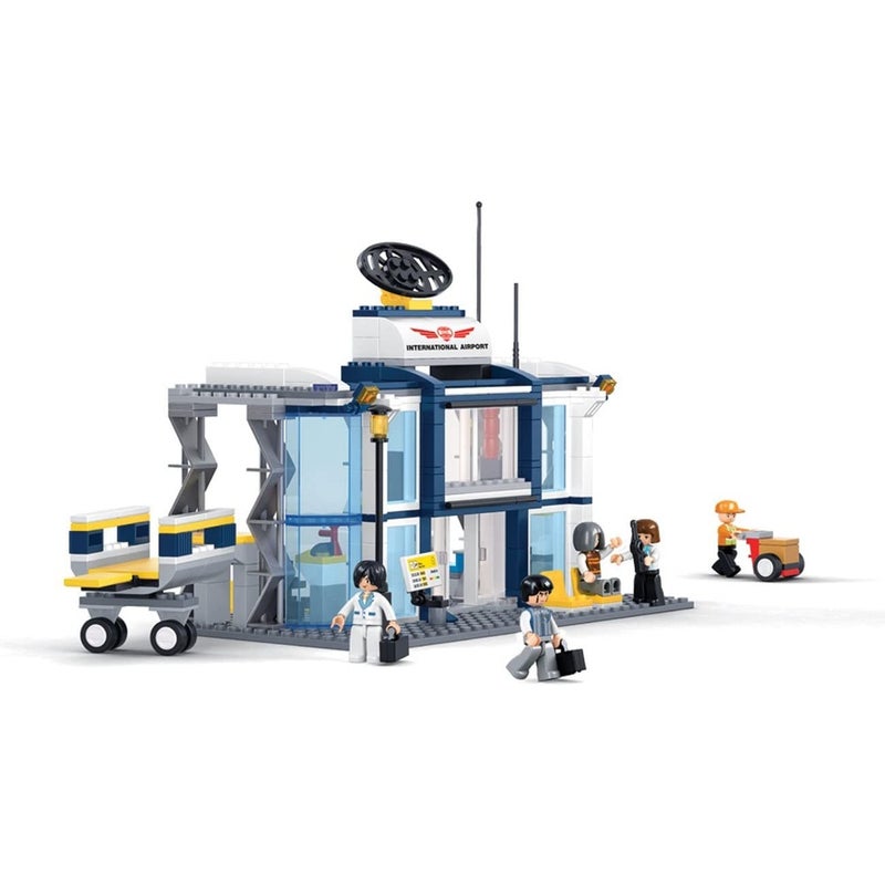 Sluban International Airport Building Blocks 678 Pieces - B0367 - Image 4