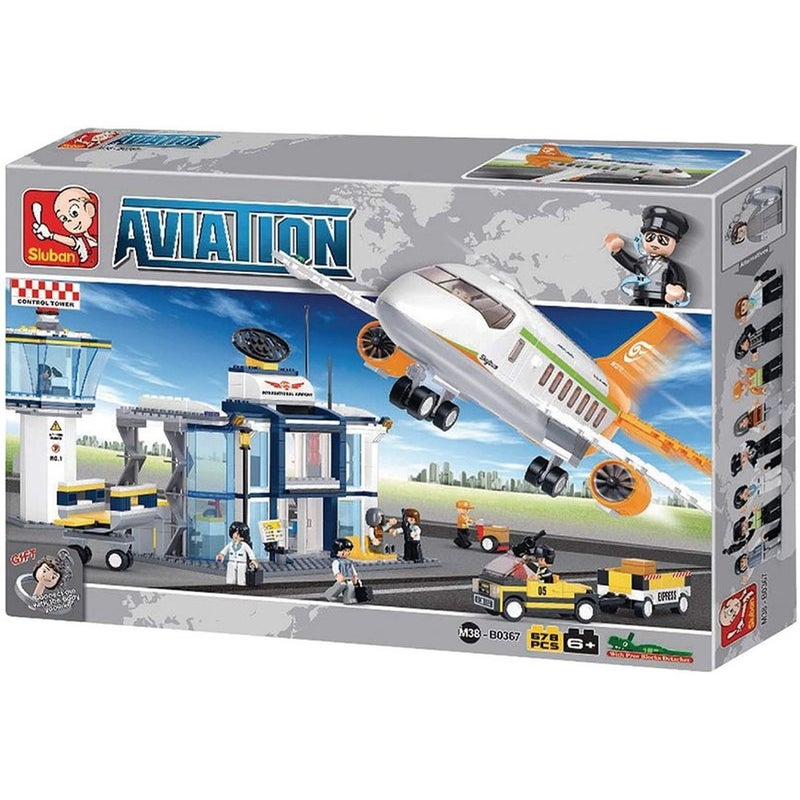Sluban International Airport Building Blocks 678 Pieces - B0367 - Image 1