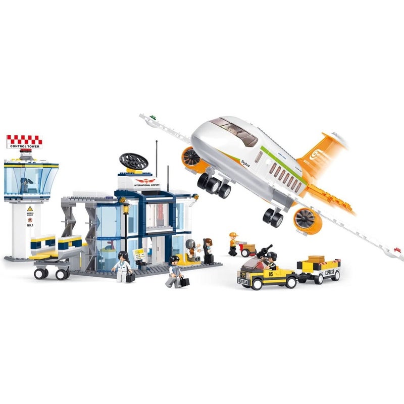 Sluban International Airport Building Blocks 678 Pieces - B0367 - Image 2
