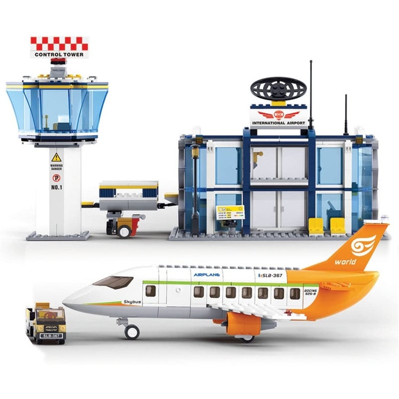 Sluban International Airport Building Blocks 678 Pieces - B0367 - Image 3