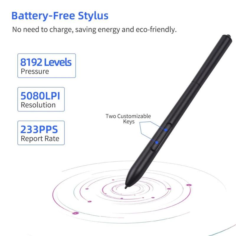 Pressure-Sensitive Pen 8192 Levels Of Pressure Sensitivity - Natural Responsive Line Variation Lightweight Design for Digital Drawing, Creative Workflow And VINSA Digital Tablet Accessories - Image 3