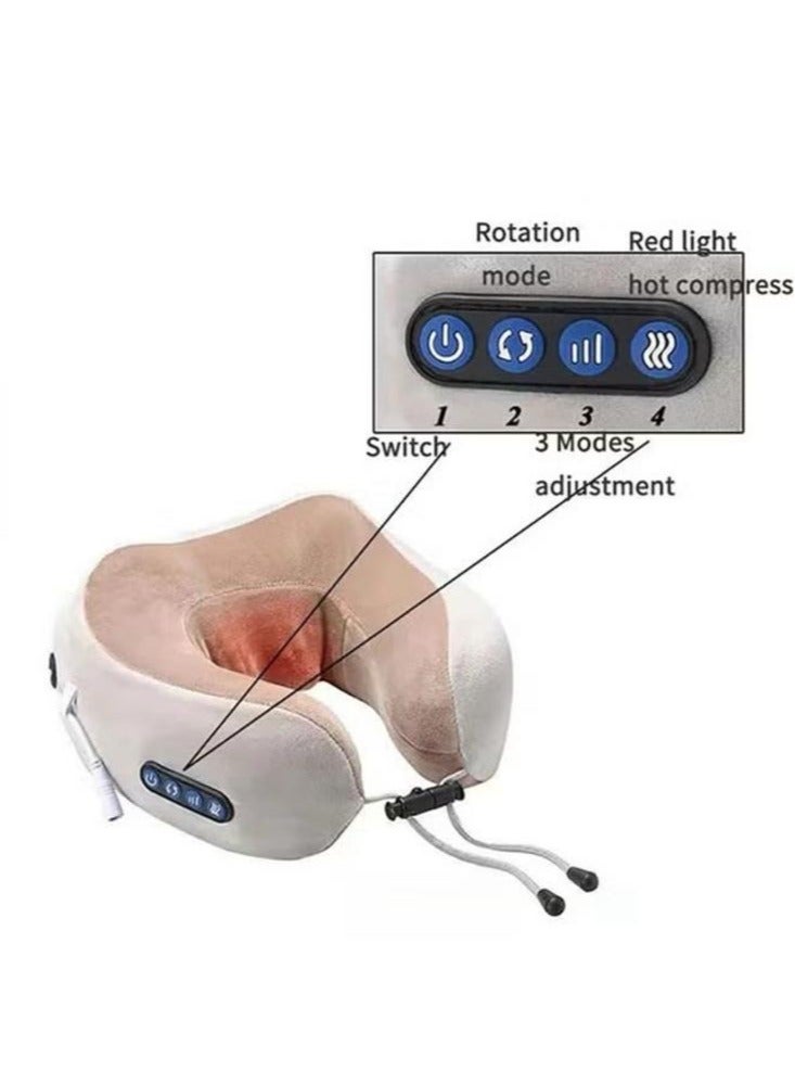 U-shaped neck massage pillow, multi-colored - Image 2