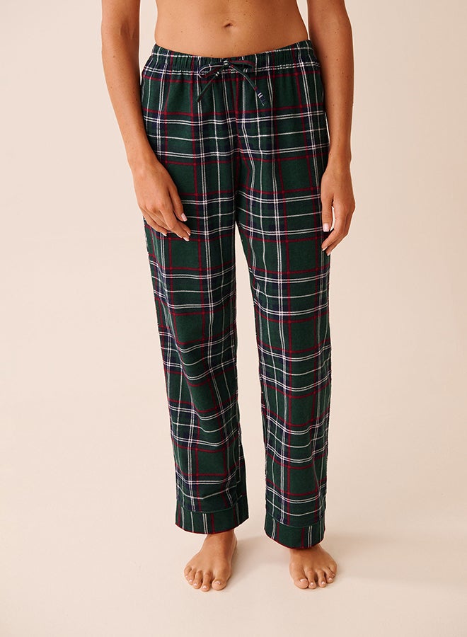 La Vie en Rose Green Plaid Flannel PJ Set - Image 4