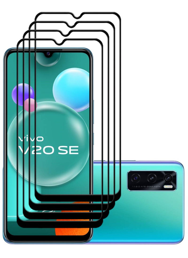 ACLIX 4 Pieces Antistatic ESD Dustproof Premium Quality High Definition Tempered Glass Screen Protector Designed For vivo V20 SE - Image 1