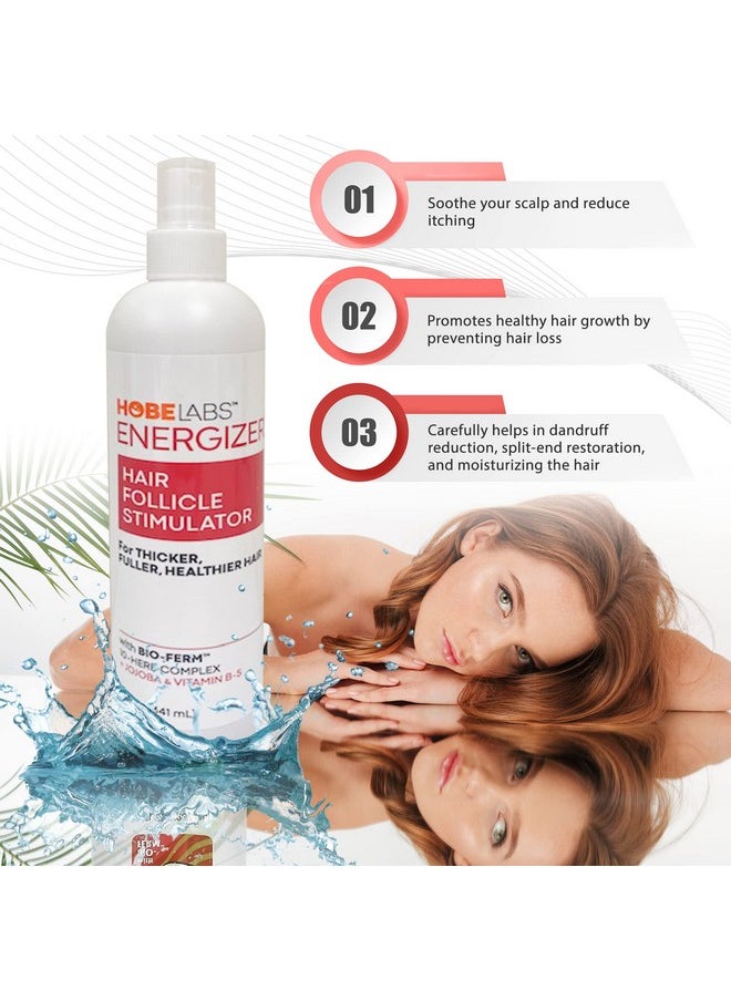 Hobe Labs - Hobe Labs Energizer Hair Follicle Stimulator with Jojoba and Vitamin B-5 for Thicker, Fuller Hair, 12 oz - Image 1