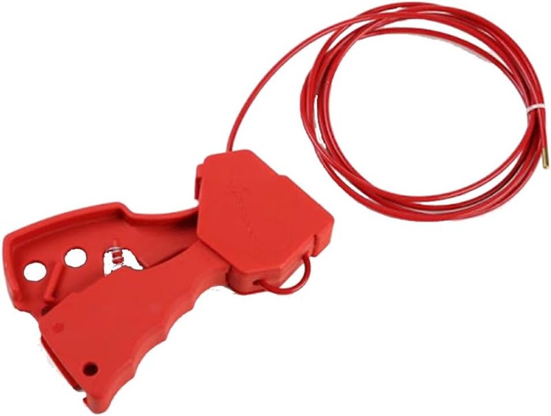Premium Red Squeezer Cable Lockout with 2m Long Cable