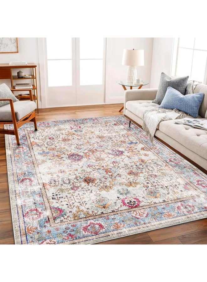 Noon East Carpet Rug Anti-Slip- Size- 244 x 305 (8x10 ft) | Color- Rust & Cream |Classic Heritage| Ideal as Carpets for Living room, Bedroom & Office - Image 3