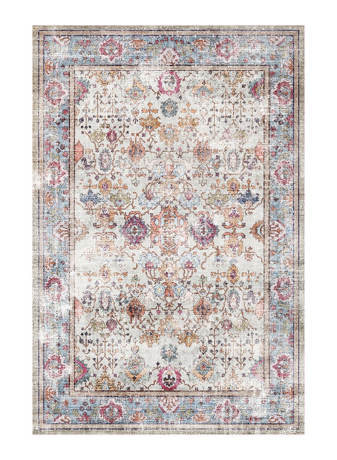 Noon East Carpet Rug Anti-Slip- Size- 244 x 305 (8x10 ft) | Color- Rust & Cream |Classic Heritage| Ideal as Carpets for Living room, Bedroom & Office - Image 1