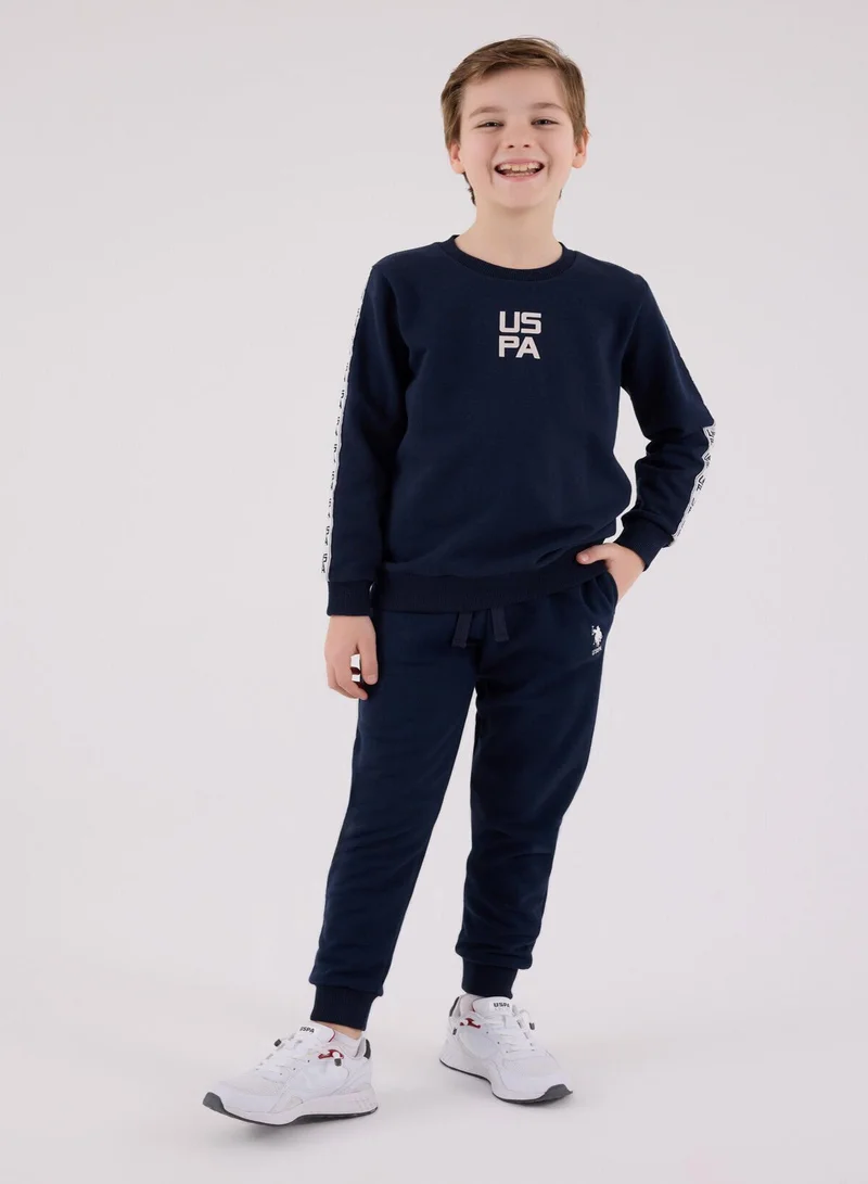 U.S. Polo Assn. U.S. Polo Assn. Boys Navy Jumpsuit Set