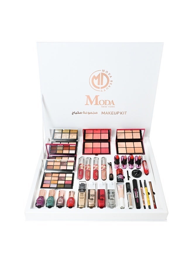 MODABEAUTY Moda New York Press Makeup Kit – Complete Set for Eyes and Lips - Image 4