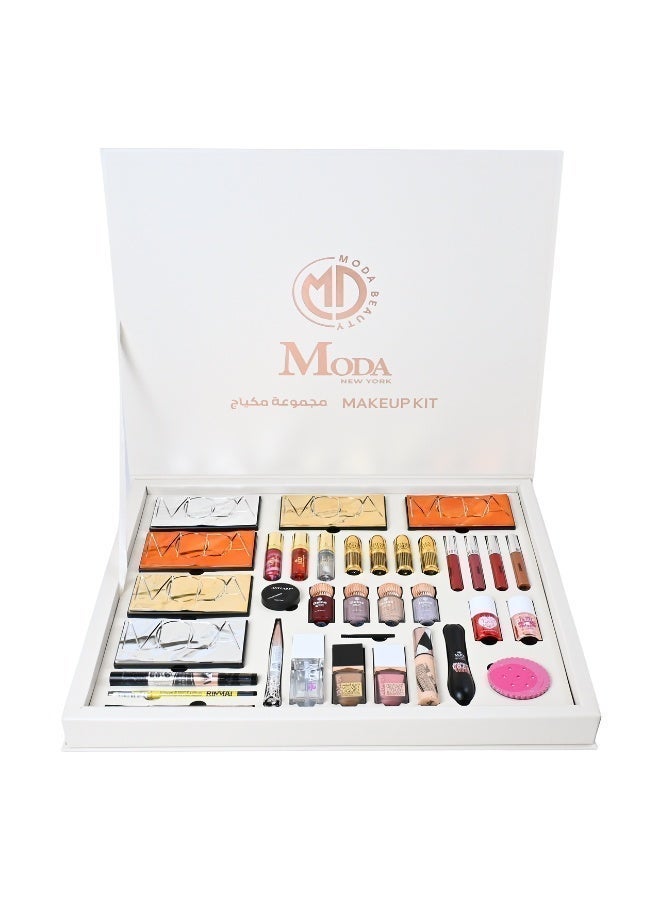 MODABEAUTY Moda New York Press Makeup Kit – Complete Set for Eyes and Lips - Image 2