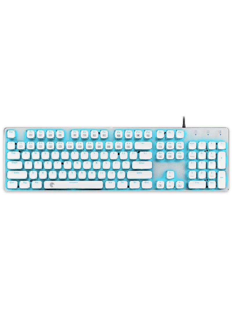 E-YOOSO 104key Mechanical Gaming Keyboard with Blue Backlight White-Brown Switches - Image 1