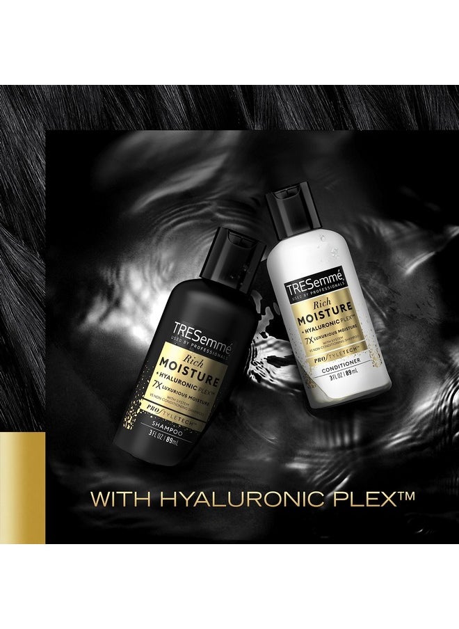 TRESemmé Shampoo & Conditioner Sulfatefree Travel Size Moisture Rich Hair Treatment For Dry Damaged Hair Mini Shampoo & Conditioner Sets X 3 For Hair Repair Scented 3 Oz Ea (6 Piece Set)  - Image 5
