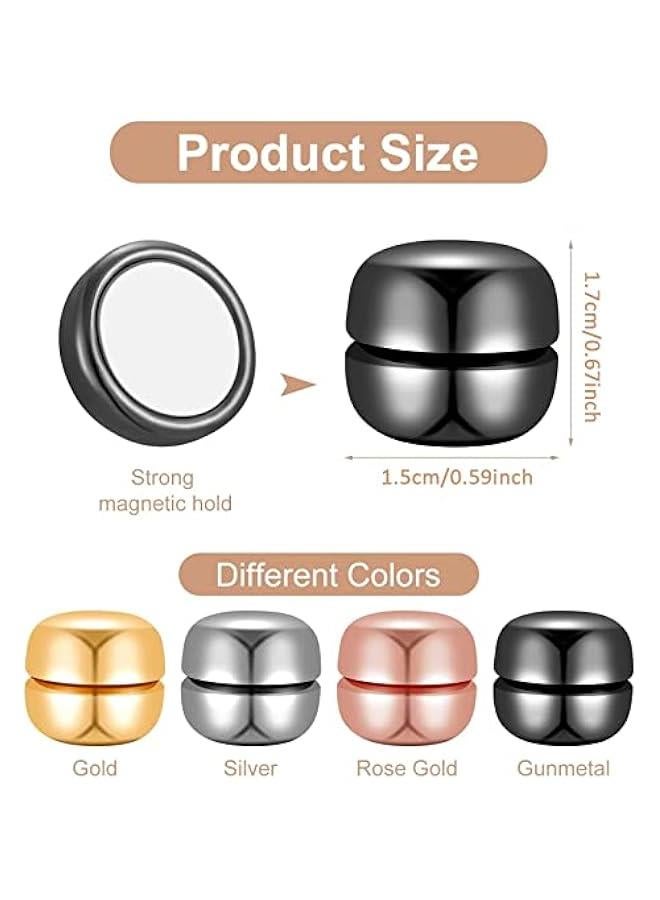 Captaintech Hijab Magnetic Pins, 4 Pair Pinless Magnetic Hijab Pins Multi-Use Hijab Magnets Commercial Strength Hijab Pins for Women Multi-Use Colorful Scarf, , Metal, No Gemstone - Image 2