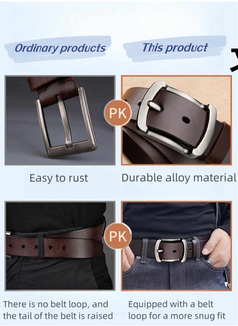 Generic - Genuine Leather Belt,Men Casual Belt - Image 1