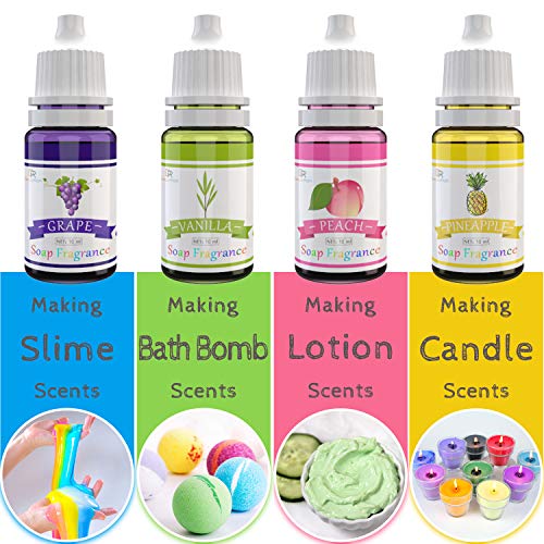 DecorRom 18 Soap Making Scent - Liquid Soap Fragrance Oils Set for DIY Bath Bomb, Soap Making Supplies, Slime - Concentrated Food Grade Soap Flavoring Bath Bomb Scents for Cosmetic, Crafts - 10ml/0.35oz Each - Image 4