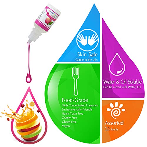 DecorRom 18 Soap Making Scent - Liquid Soap Fragrance Oils Set for DIY Bath Bomb, Soap Making Supplies, Slime - Concentrated Food Grade Soap Flavoring Bath Bomb Scents for Cosmetic, Crafts - 10ml/0.35oz Each - Image 5