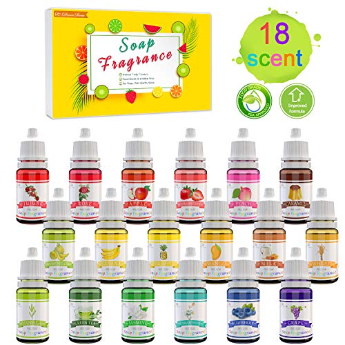 DecorRom 18 Soap Making Scent - Liquid Soap Fragrance Oils Set for DIY Bath Bomb, Soap Making Supplies, Slime - Concentrated Food Grade Soap Flavoring Bath Bomb Scents for Cosmetic, Crafts - 10ml/0.35oz Each - Image 2