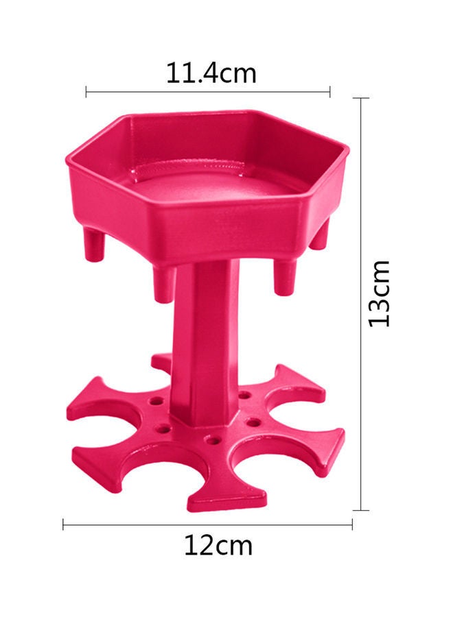 NIBEMINENT 6 Piece Colourful Cups With Stand Pink 14x13x13.5cm - Image 5