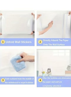 Just Quality 300cmx45cm electrostatic Whiteboard Wall Stickers, Household Removable Not Hurt The Wall, Doodle Painting Drawing Board Whiteboard Writing Board, Whiteboard Stickers For Wall  - Image 4