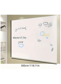 Just Quality 300cmx45cm electrostatic Whiteboard Wall Stickers, Household Removable Not Hurt The Wall, Doodle Painting Drawing Board Whiteboard Writing Board, Whiteboard Stickers For Wall  - Image 1