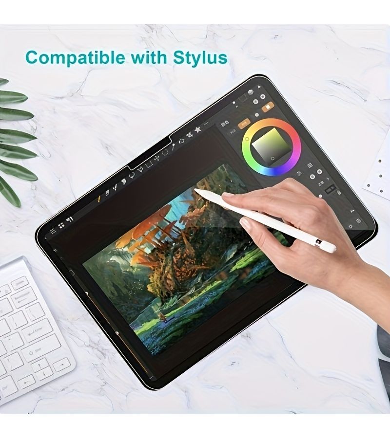 Pack Of 2 Screen Protector For iPad Air M2 13 Inch 2024 2.5D Curved Edges 9H Tempered Glass Anti Fingerprint Scratch Resistant Reinforced Glass Easy Apply High Definition Smooth Surface - Image 5