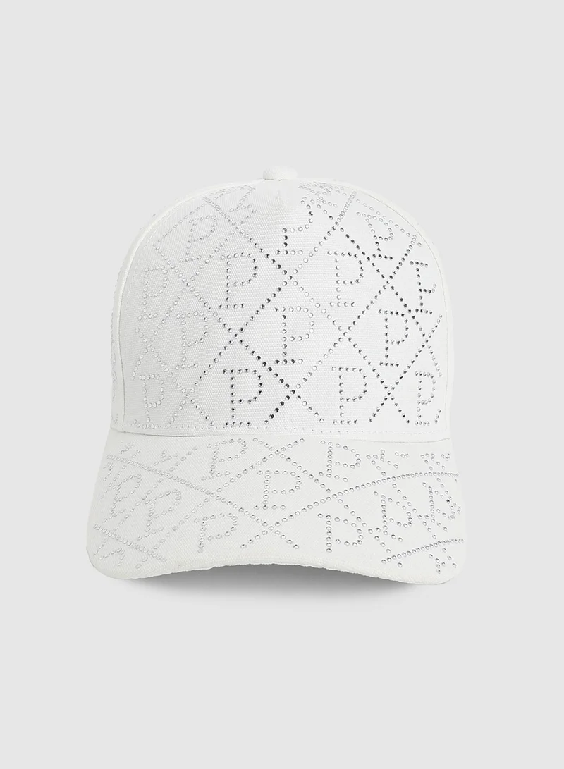 صوص هاوت Studded Alphabet Baseball Cap - White