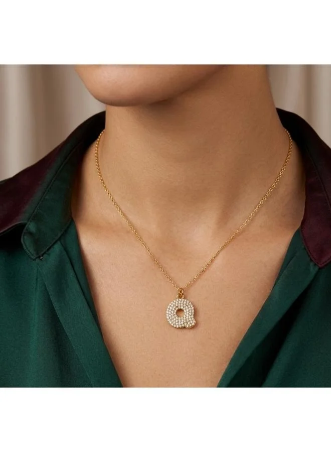 Rovaux  Letter Q Bubble Initial Necklace for Women | Best Price UAE