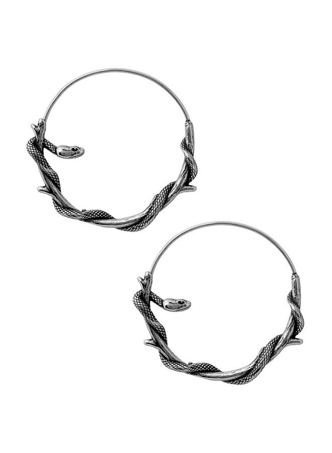 HAQUIL Snake Earrings, Stainless Steel Gothic Retro Snake Serpent Totem Hoop Earrings, Goth Jewelry Gift for Women - Image 1