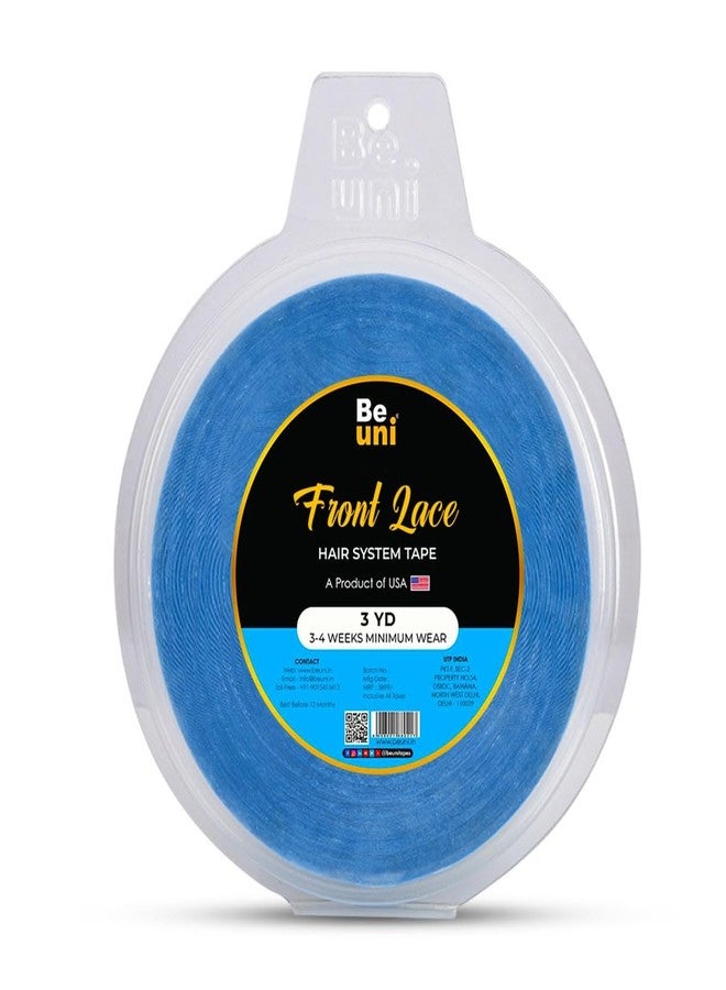 Beuni Front Lace Hair Patch Tape For Men - Extreme Hold Up To 2-4 Weeks | No ShineTape For Hair Patch | Waterproof Wig Tape For Men | Skin Safe, Non-Allergic, Medical Grade Material | 3 Yrd - Image 1