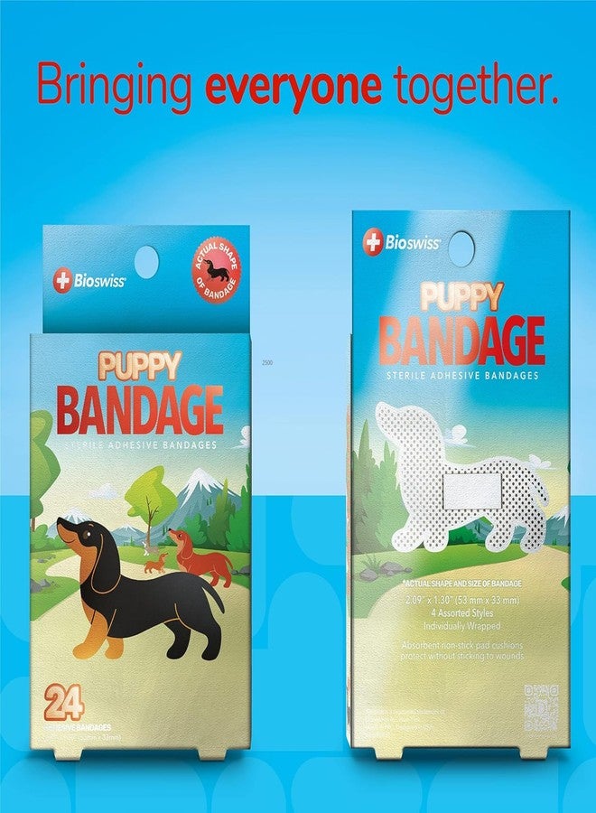 BioSwiss Bandages, Weiner Dog Shaped Self Adhesive Bandage Set, Latex Free, Sterile Wound Care, 24 Count - Image 3
