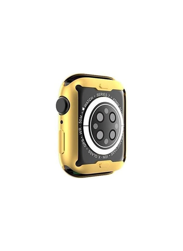 Generic - ELMO3EZZ Elegant Electroplating Plated Soft TPU Silicon Protective Cover for Apple 41MM Smartwatch  (41mm) (Gold) - Image 1