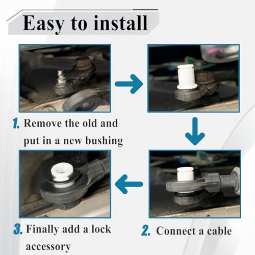 Ebrmeiwo 4 Sets 14073 Automotive Shifter Cable Bushing Kit, Compatible with Various Models, Transmission Shift Cable Components - Image 5