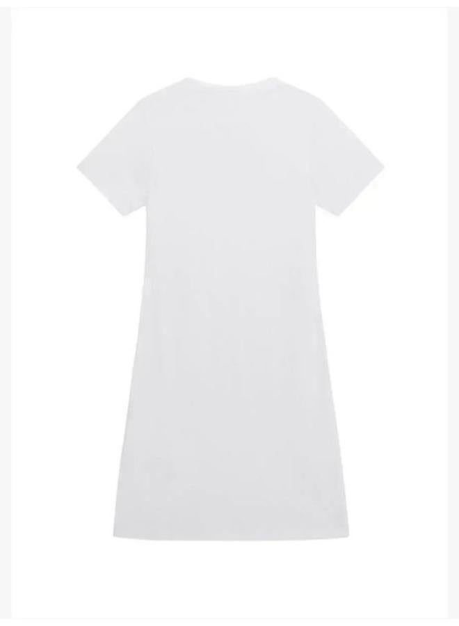 GUESS Youth Logo Ribbed Short Sleeve Mini Dress - Image 2