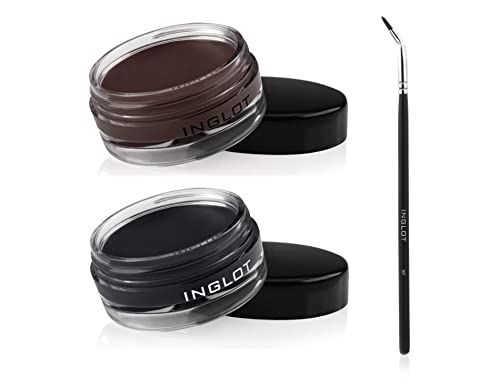 INGLOT Eyeliner Bundle  AMC Eyeliner Gel 90 AMC Eyeliner Gel 77 and Brush 30T 3piece bundle