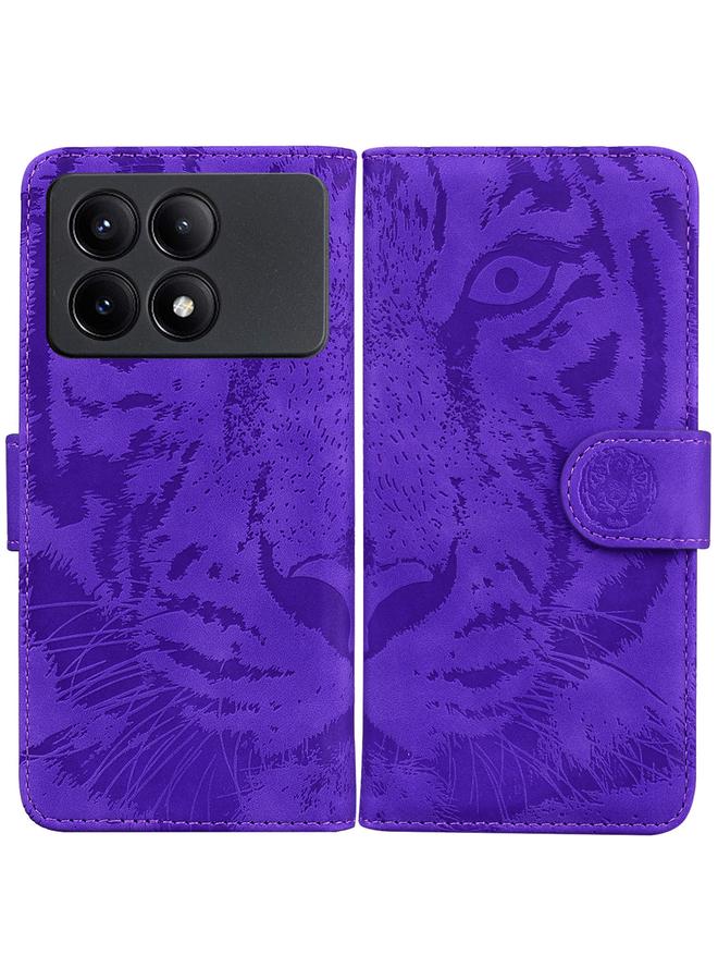 Case For Xiaomi Redmi K70E / Poco X6 Pro Tiger Embossing Pattern Leather Phone Case