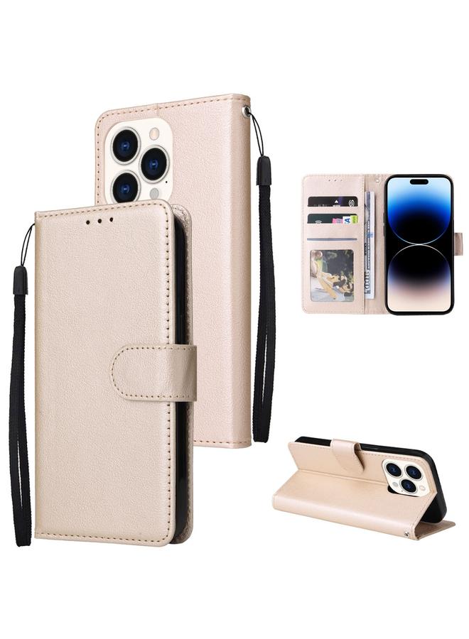 اس-توب جراب جلدي متعدد الوظائف قابل للطي أفقيًا لهاتف iPhone 14 Pro Max مع ثلاث فتحات للبطاقات - Image 1