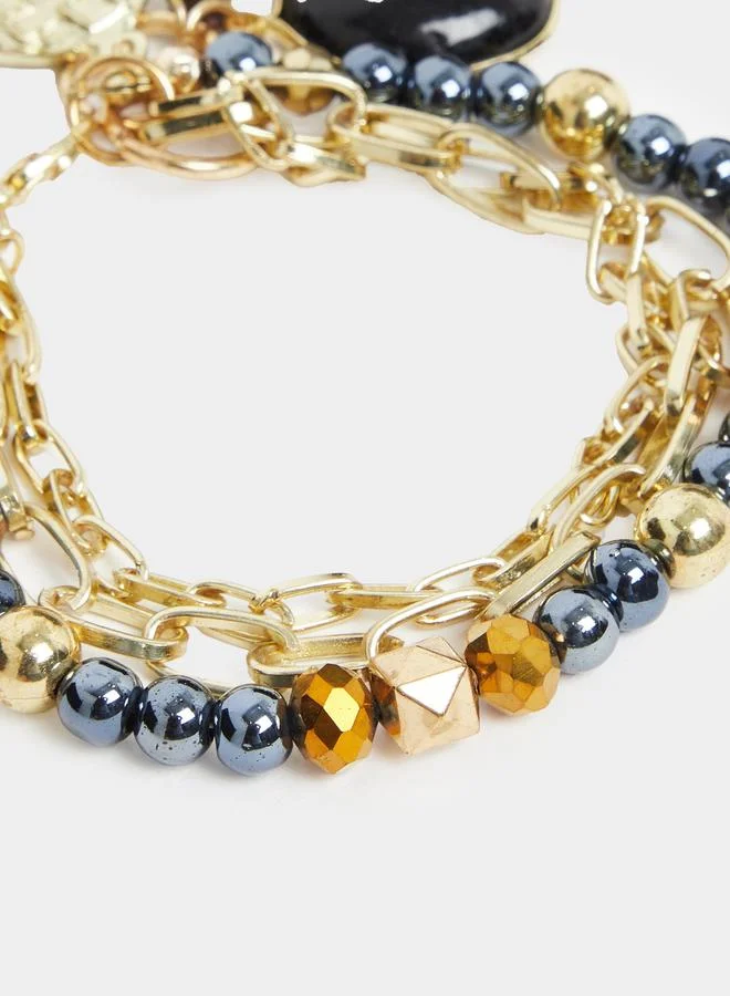 Styli  Layered Charm Bracelet with Tassel for Women | Best Price UAE