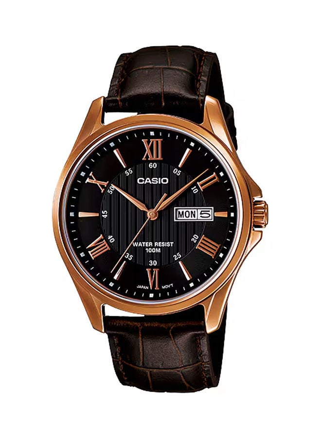 كاسيو ساعة يد من  الجلد بعقارب MTP-1384L-1AVDF - Image 1