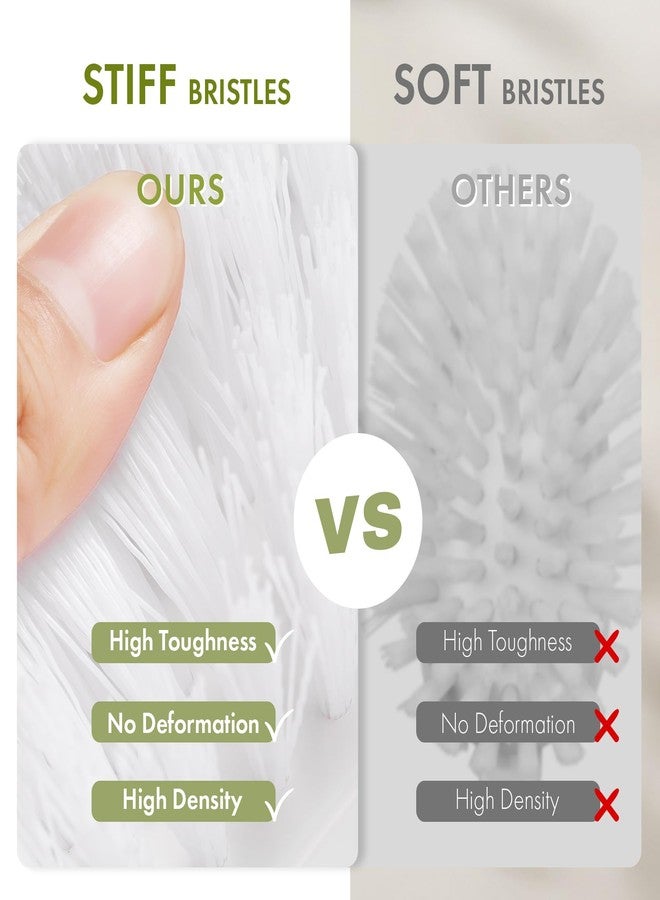 Amazer Scrub Brush for Cleaning Comfort Grip Shower Scrubber Stiff Bristles with Handle Heavy Duty Cleaner Brush for Tub Sink Carpet Floor - Pack of 2 (Green+Green) - Image 4