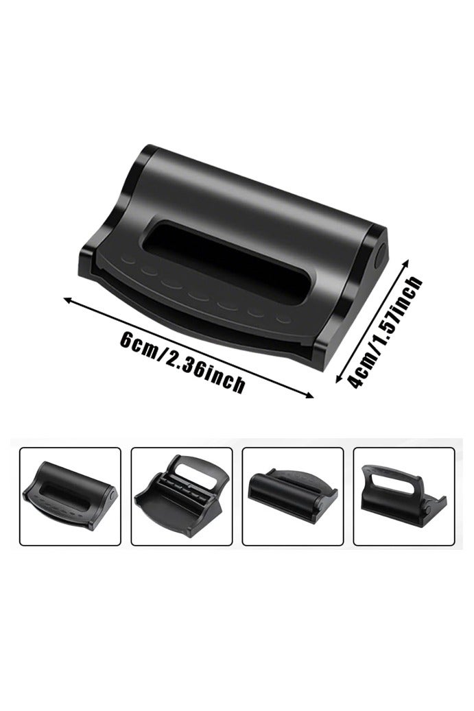 4 قطع من أدوات ضبط حزام الأمان للسيارة، مشابك حزام أمان السيارة العالمية، حزام حماية مريح للكتف والرقبة للسيارة، وسيارات الدفع الرباعي (أسود، أزرق) - Image 2