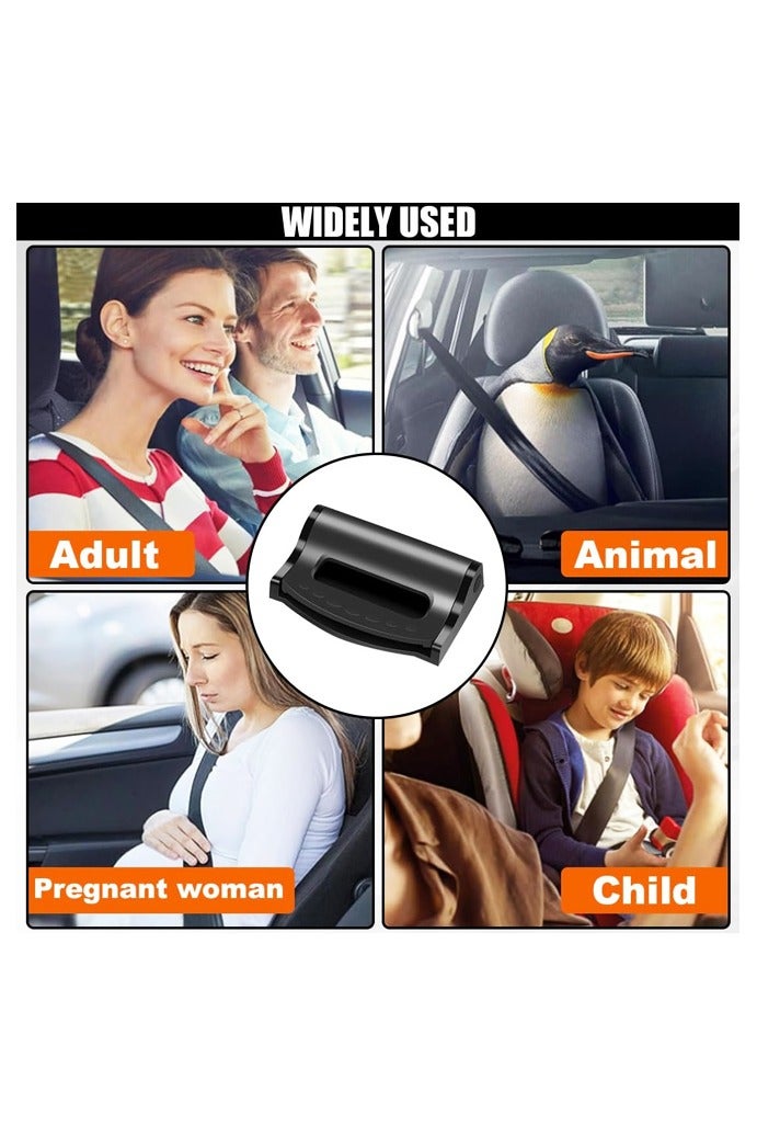 4 قطع من أدوات ضبط حزام الأمان للسيارة، مشابك حزام أمان السيارة العالمية، حزام حماية مريح للكتف والرقبة للسيارة، وسيارات الدفع الرباعي (أسود، أزرق) - Image 5