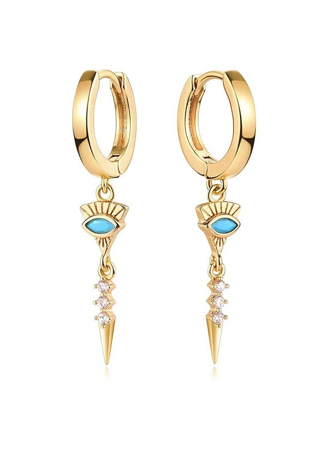 Mevecco - Women Gold Huggie Hoop Earrings Dangle Drop 14K Gold Filled Small Boho Beach Simple Delicate Handmade Hypoallergenic Jewelry Gift - Image 1