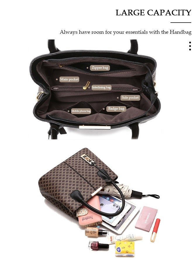 DUNISO Women's Fashion Handbag Faux Leather Crossbody Bag For Women Large Capacity Tote Bags Top Handle Satchel Fashionable Travel Shoulder Bag For Ladies - Image 4