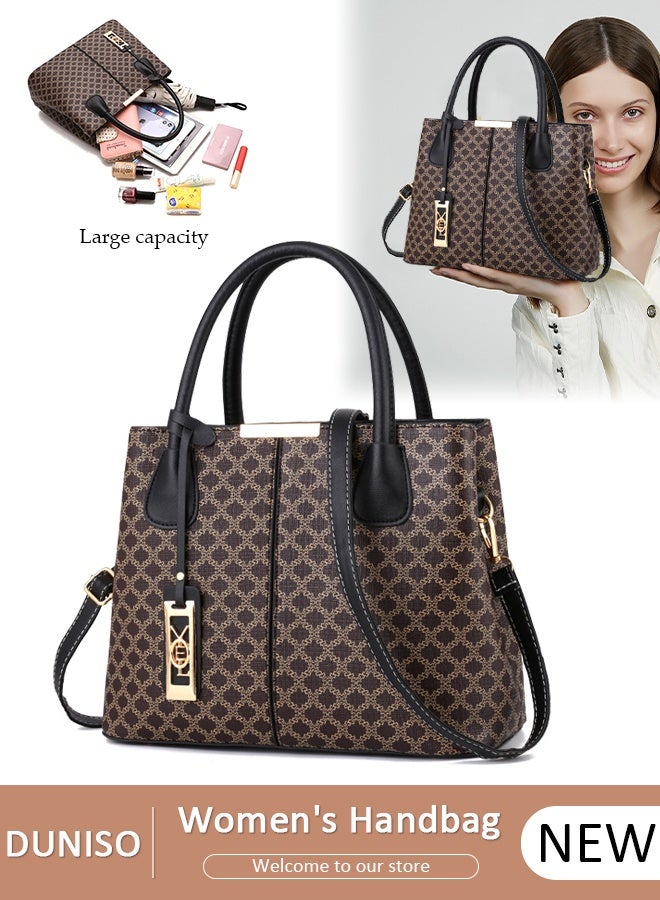 DUNISO Women's Fashion Handbag Faux Leather Crossbody Bag For Women Large Capacity Tote Bags Top Handle Satchel Fashionable Travel Shoulder Bag For Ladies - Image 1